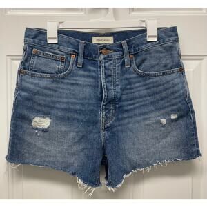 Madewell The dadjean short medium wash denim high rise size 27
